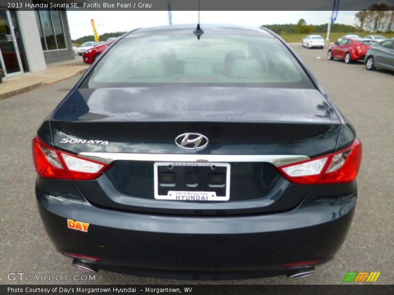 Pacific Blue Pearl / Gray 2013 Hyundai Sonata SE