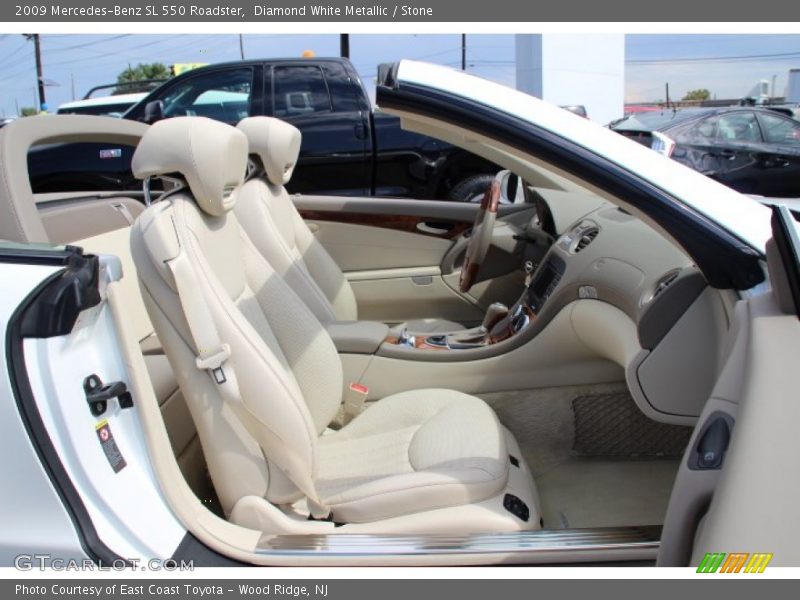 Diamond White Metallic / Stone 2009 Mercedes-Benz SL 550 Roadster