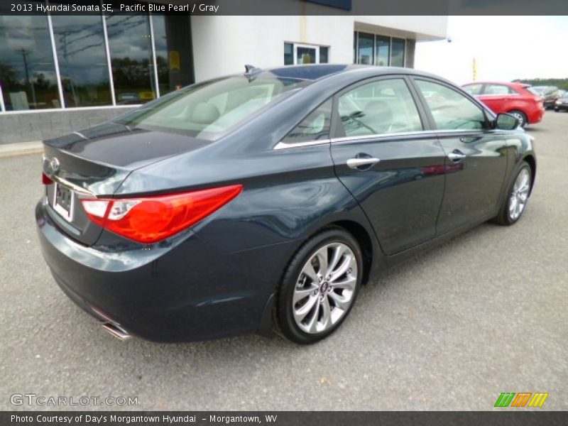 Pacific Blue Pearl / Gray 2013 Hyundai Sonata SE