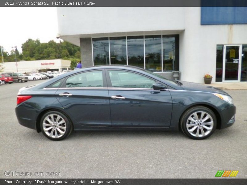 Pacific Blue Pearl / Gray 2013 Hyundai Sonata SE