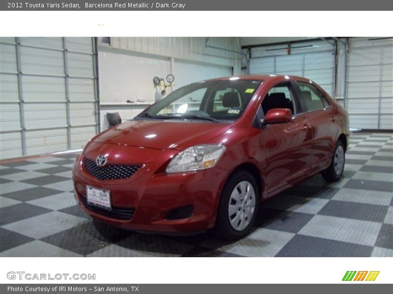Barcelona Red Metallic / Dark Gray 2012 Toyota Yaris Sedan
