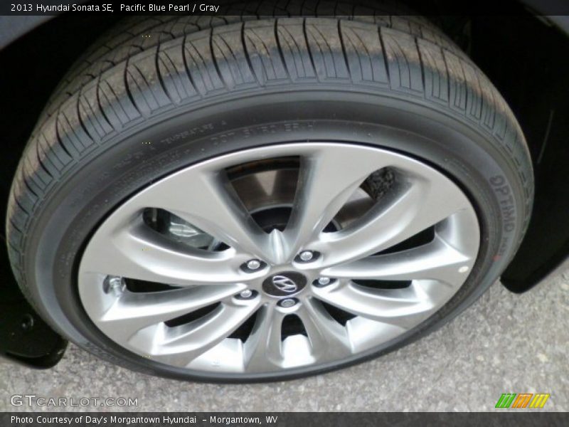 Pacific Blue Pearl / Gray 2013 Hyundai Sonata SE