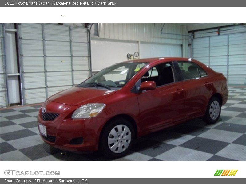 Barcelona Red Metallic / Dark Gray 2012 Toyota Yaris Sedan