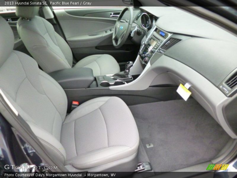 Pacific Blue Pearl / Gray 2013 Hyundai Sonata SE