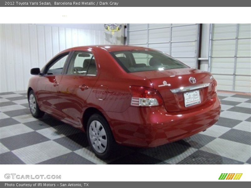 Barcelona Red Metallic / Dark Gray 2012 Toyota Yaris Sedan