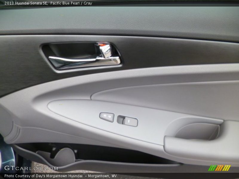 Pacific Blue Pearl / Gray 2013 Hyundai Sonata SE