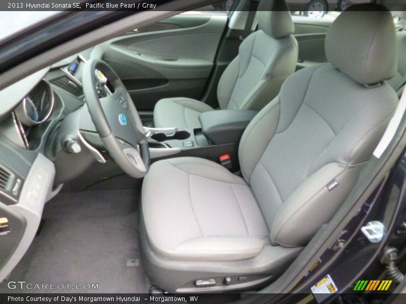 Pacific Blue Pearl / Gray 2013 Hyundai Sonata SE