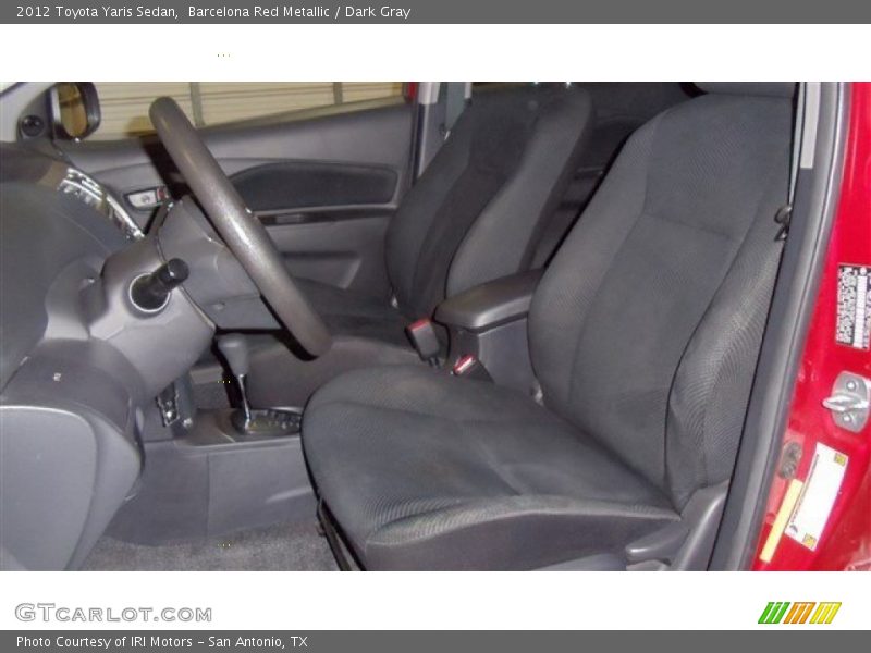 Barcelona Red Metallic / Dark Gray 2012 Toyota Yaris Sedan