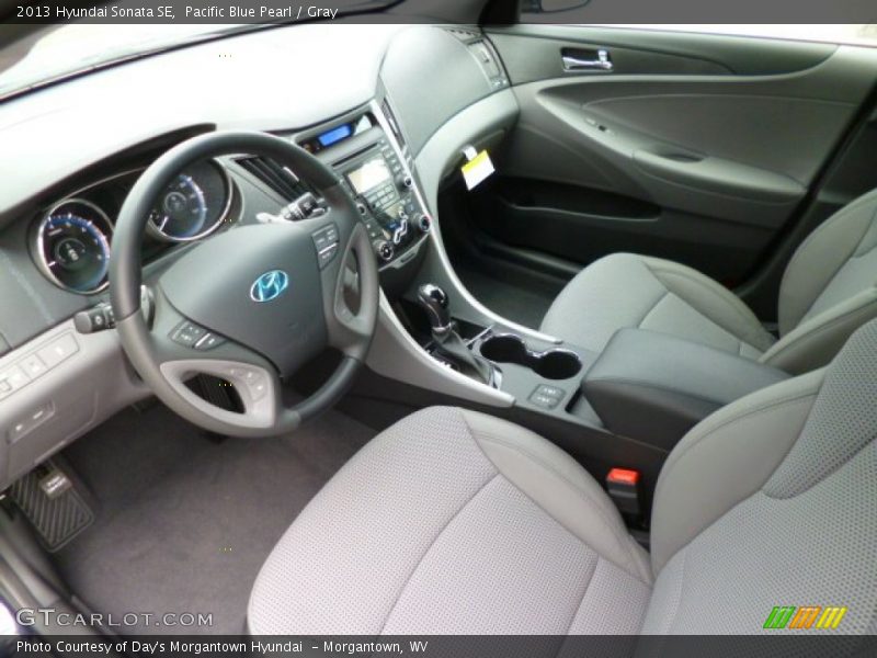 Pacific Blue Pearl / Gray 2013 Hyundai Sonata SE
