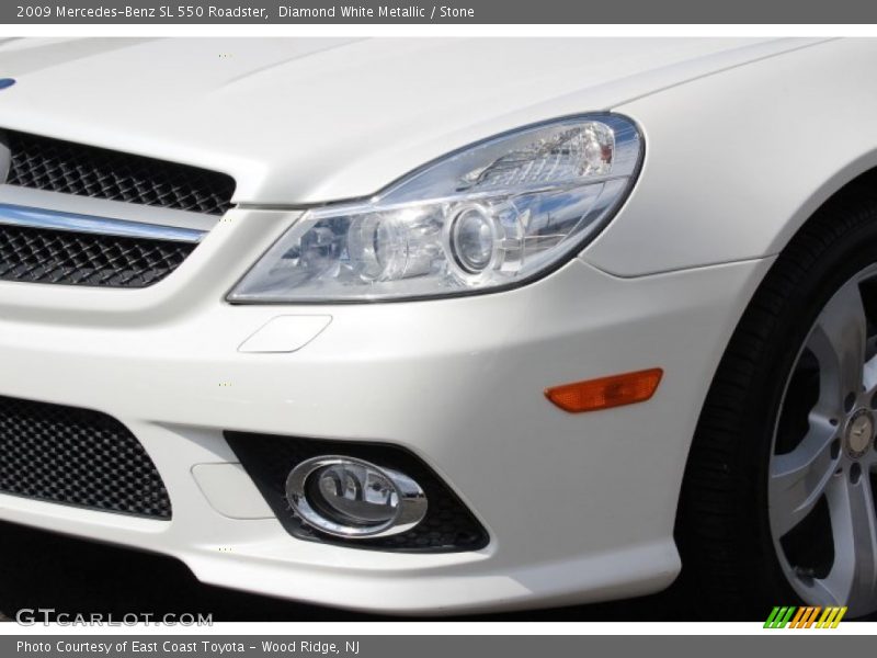 Diamond White Metallic / Stone 2009 Mercedes-Benz SL 550 Roadster