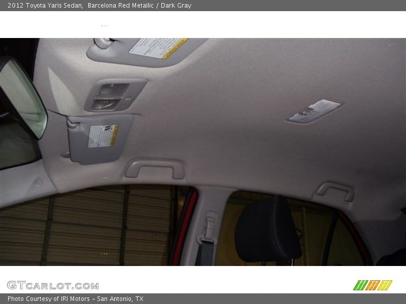 Barcelona Red Metallic / Dark Gray 2012 Toyota Yaris Sedan