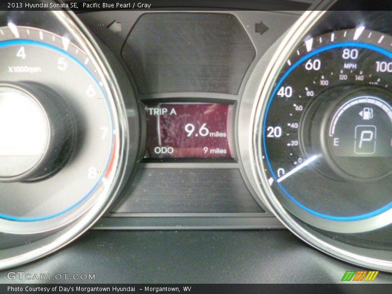 Pacific Blue Pearl / Gray 2013 Hyundai Sonata SE
