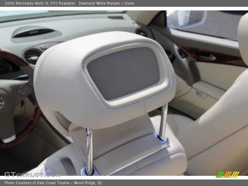 Diamond White Metallic / Stone 2009 Mercedes-Benz SL 550 Roadster