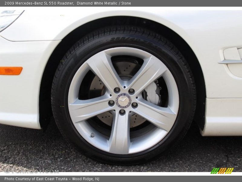Diamond White Metallic / Stone 2009 Mercedes-Benz SL 550 Roadster
