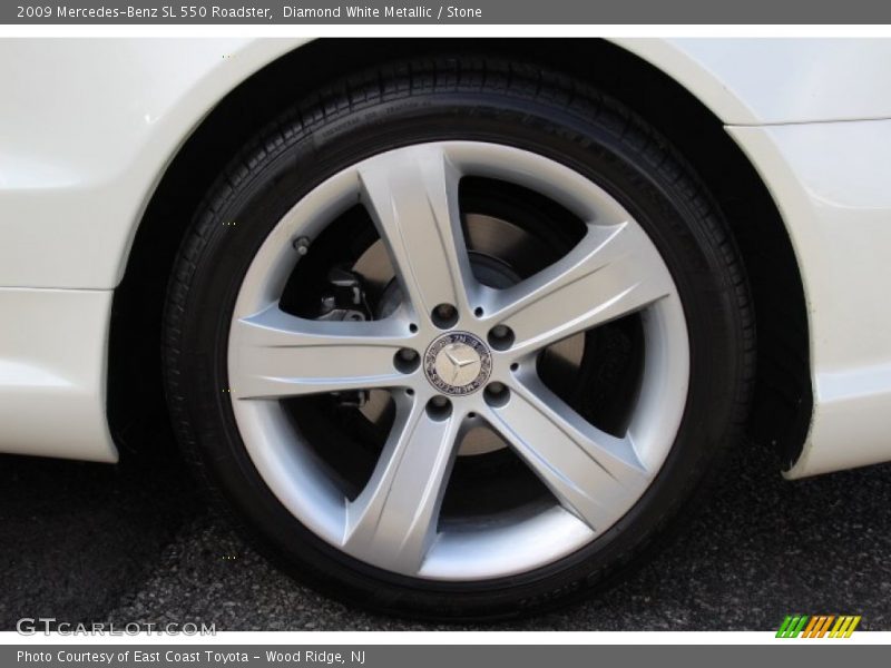 Diamond White Metallic / Stone 2009 Mercedes-Benz SL 550 Roadster