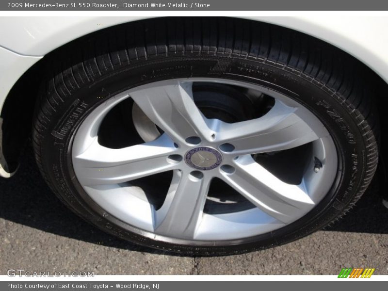 Diamond White Metallic / Stone 2009 Mercedes-Benz SL 550 Roadster