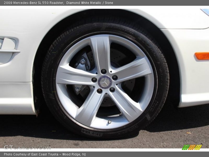 Diamond White Metallic / Stone 2009 Mercedes-Benz SL 550 Roadster
