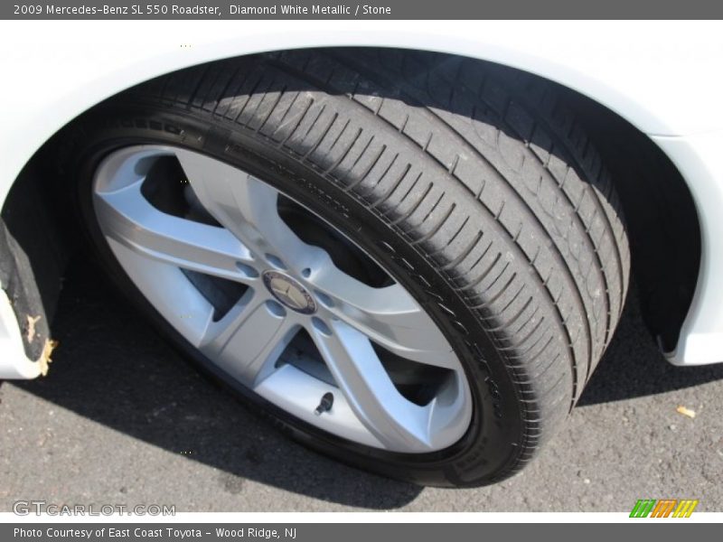 Diamond White Metallic / Stone 2009 Mercedes-Benz SL 550 Roadster