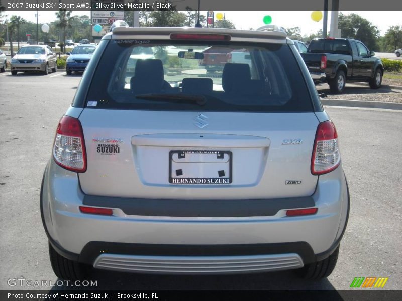 Silky Silver Metallic / Black 2007 Suzuki SX4 Sport AWD