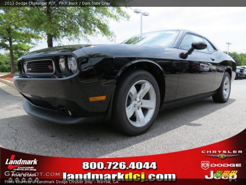 Pitch Black / Dark Slate Gray 2013 Dodge Challenger R/T