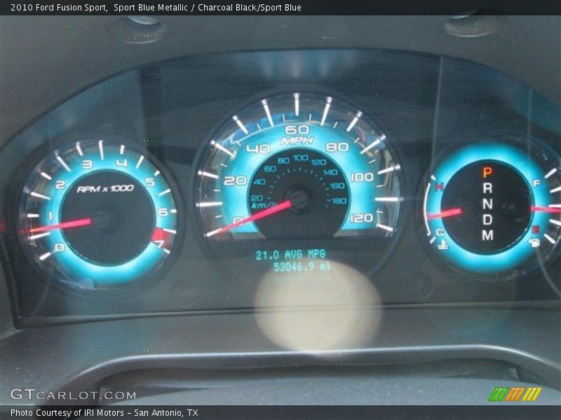 Sport Blue Metallic / Charcoal Black/Sport Blue 2010 Ford Fusion Sport