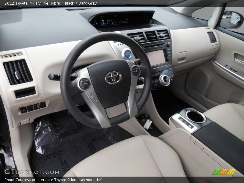 Black / Dark Gray 2012 Toyota Prius v Five Hybrid