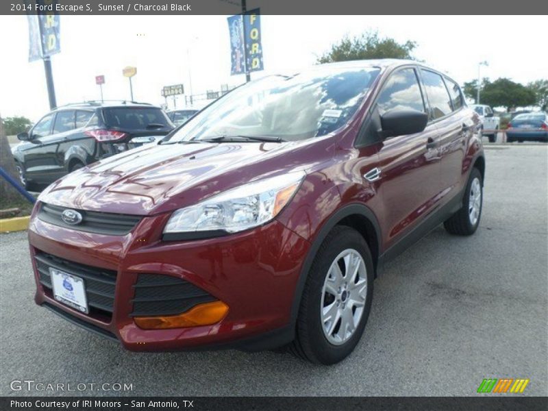 Sunset / Charcoal Black 2014 Ford Escape S