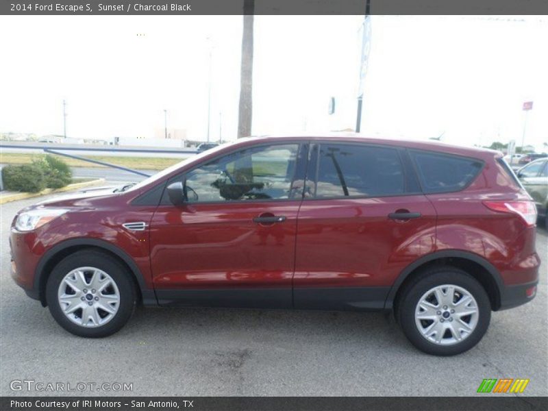 Sunset / Charcoal Black 2014 Ford Escape S