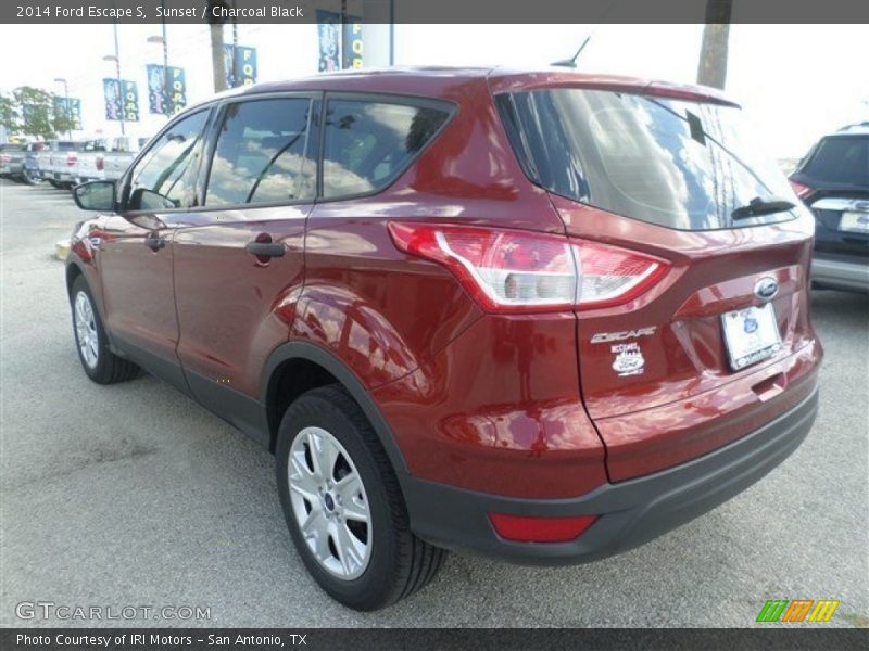 Sunset / Charcoal Black 2014 Ford Escape S