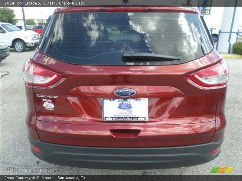 Sunset / Charcoal Black 2014 Ford Escape S