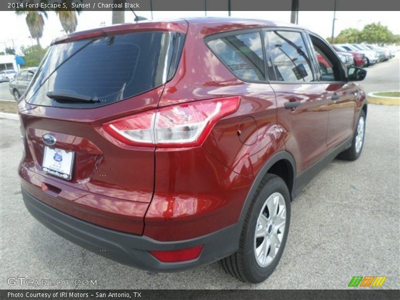 Sunset / Charcoal Black 2014 Ford Escape S