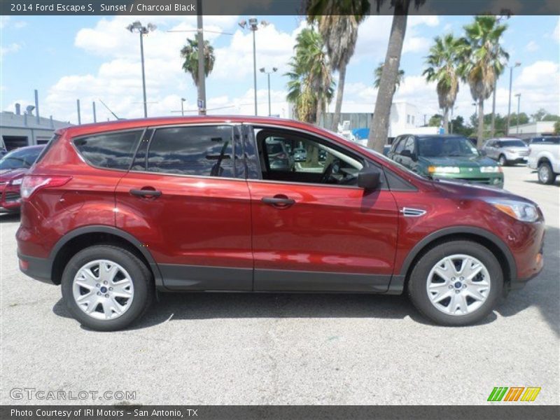 Sunset / Charcoal Black 2014 Ford Escape S