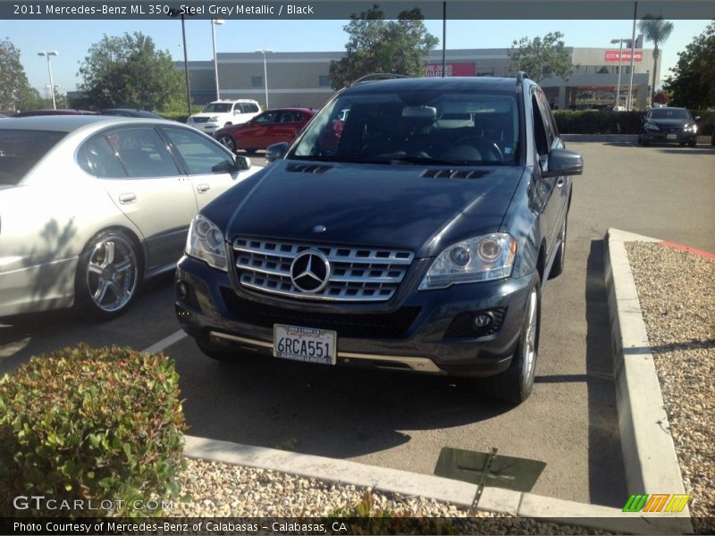 Steel Grey Metallic / Black 2011 Mercedes-Benz ML 350