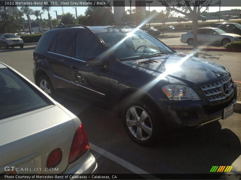 Steel Grey Metallic / Black 2011 Mercedes-Benz ML 350