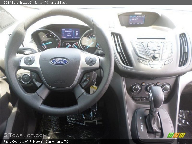 Sunset / Charcoal Black 2014 Ford Escape S