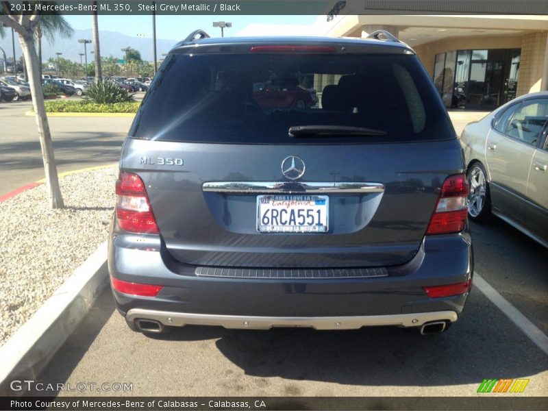 Steel Grey Metallic / Black 2011 Mercedes-Benz ML 350