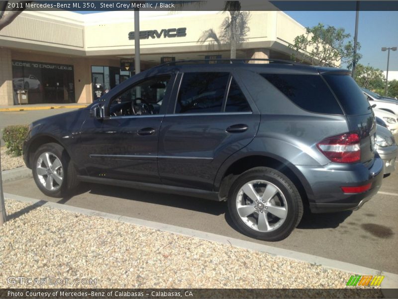 Steel Grey Metallic / Black 2011 Mercedes-Benz ML 350