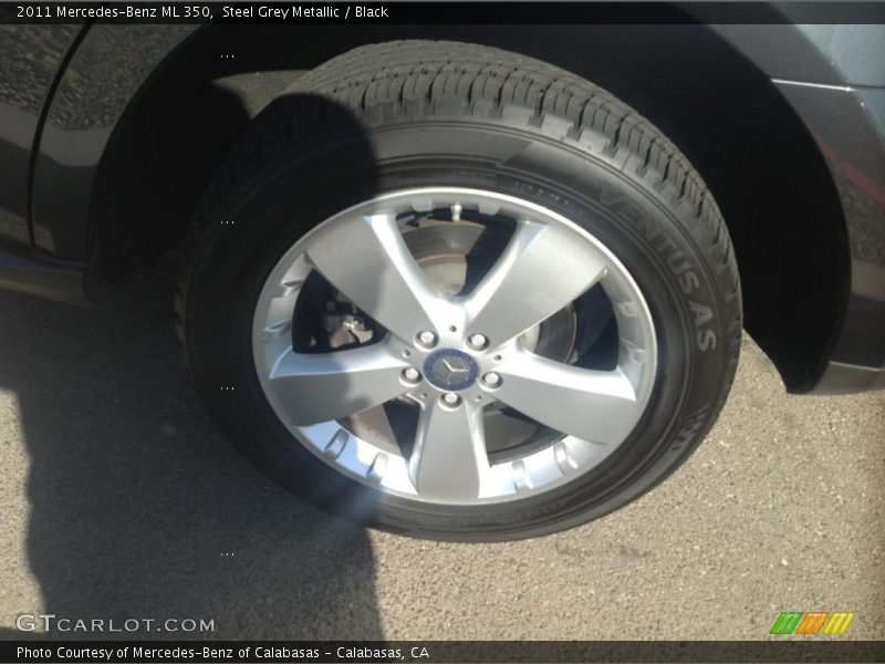 Steel Grey Metallic / Black 2011 Mercedes-Benz ML 350