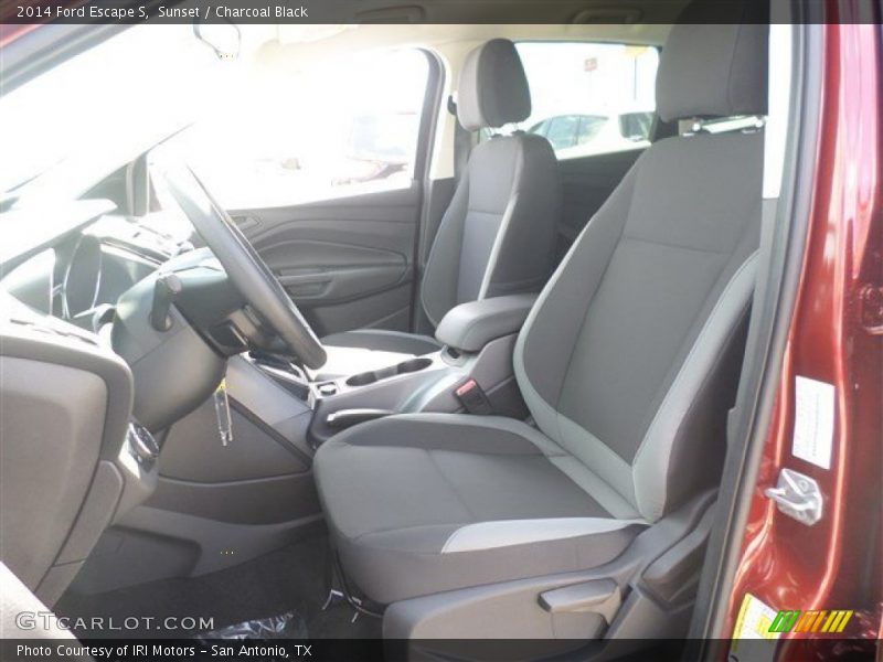 Sunset / Charcoal Black 2014 Ford Escape S