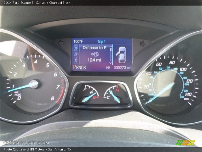 Sunset / Charcoal Black 2014 Ford Escape S