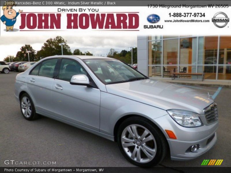 Iridium Silver Metallic / Black 2009 Mercedes-Benz C 300 4Matic