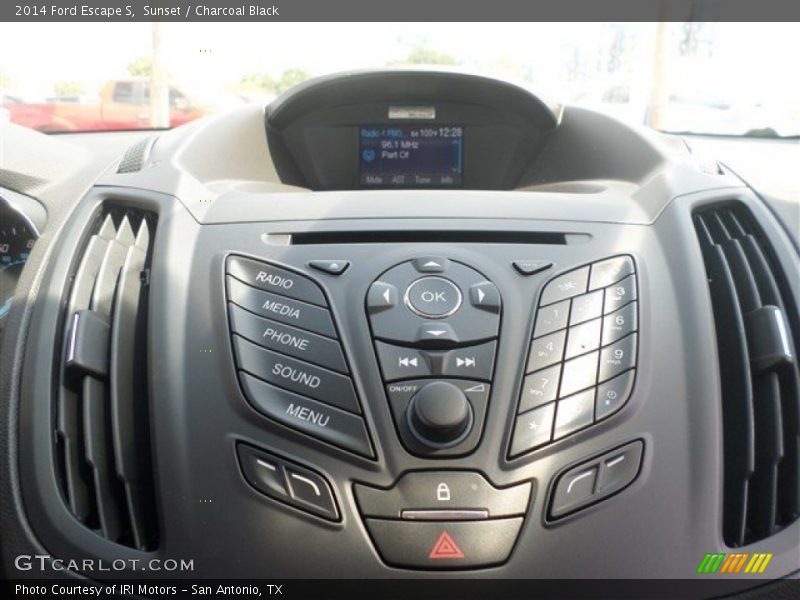 Sunset / Charcoal Black 2014 Ford Escape S