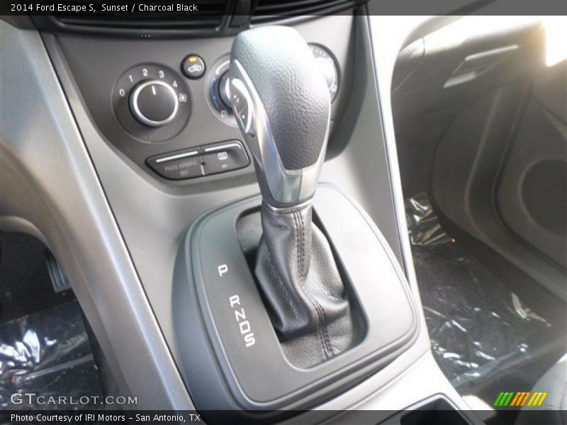 Sunset / Charcoal Black 2014 Ford Escape S