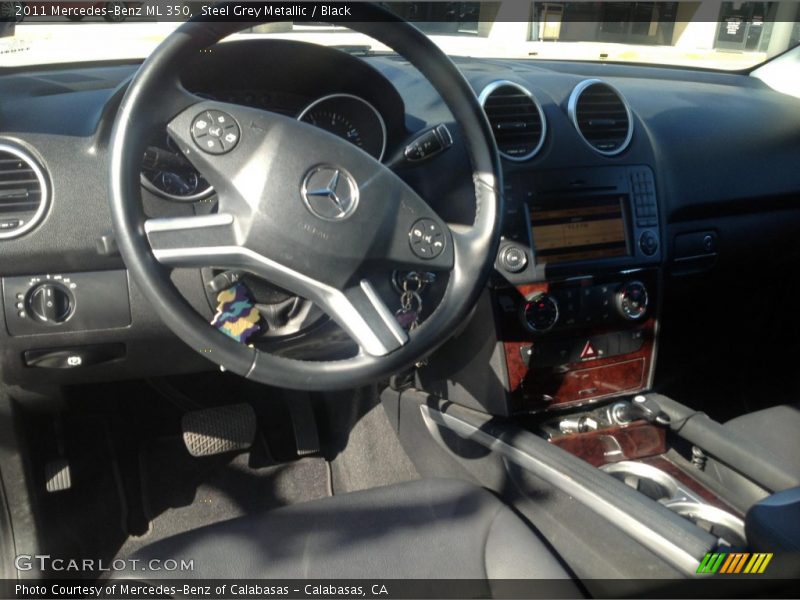Steel Grey Metallic / Black 2011 Mercedes-Benz ML 350