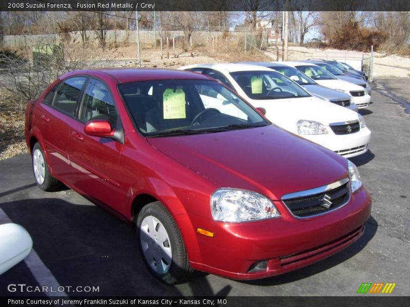 Fusion Red Metallic / Grey 2008 Suzuki Forenza