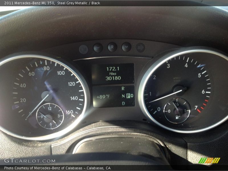 Steel Grey Metallic / Black 2011 Mercedes-Benz ML 350