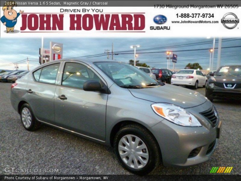 Magnetic Gray / Charcoal 2014 Nissan Versa 1.6 S Sedan
