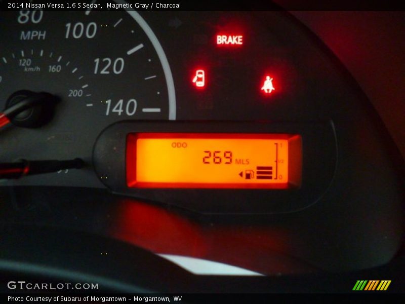 Magnetic Gray / Charcoal 2014 Nissan Versa 1.6 S Sedan