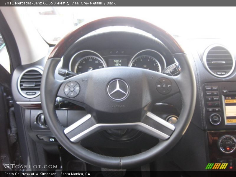 Steel Grey Metallic / Black 2011 Mercedes-Benz GL 550 4Matic