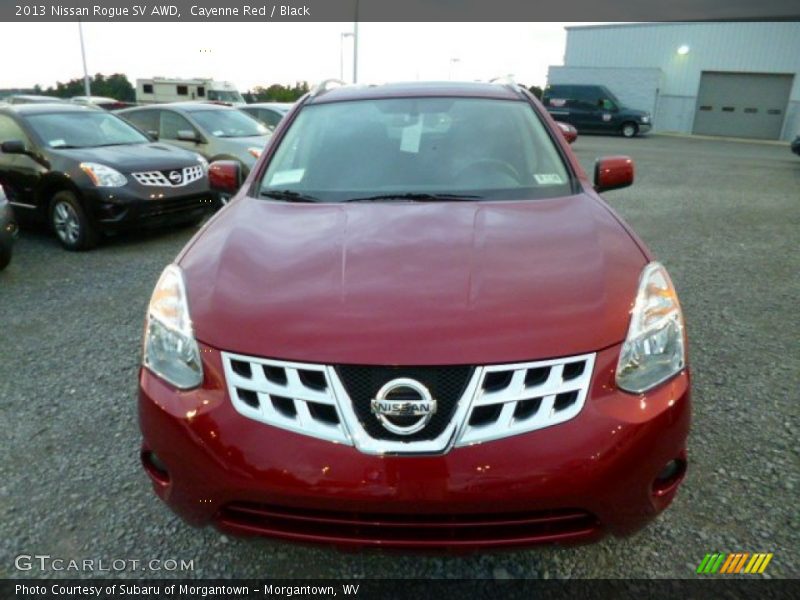 Cayenne Red / Black 2013 Nissan Rogue SV AWD
